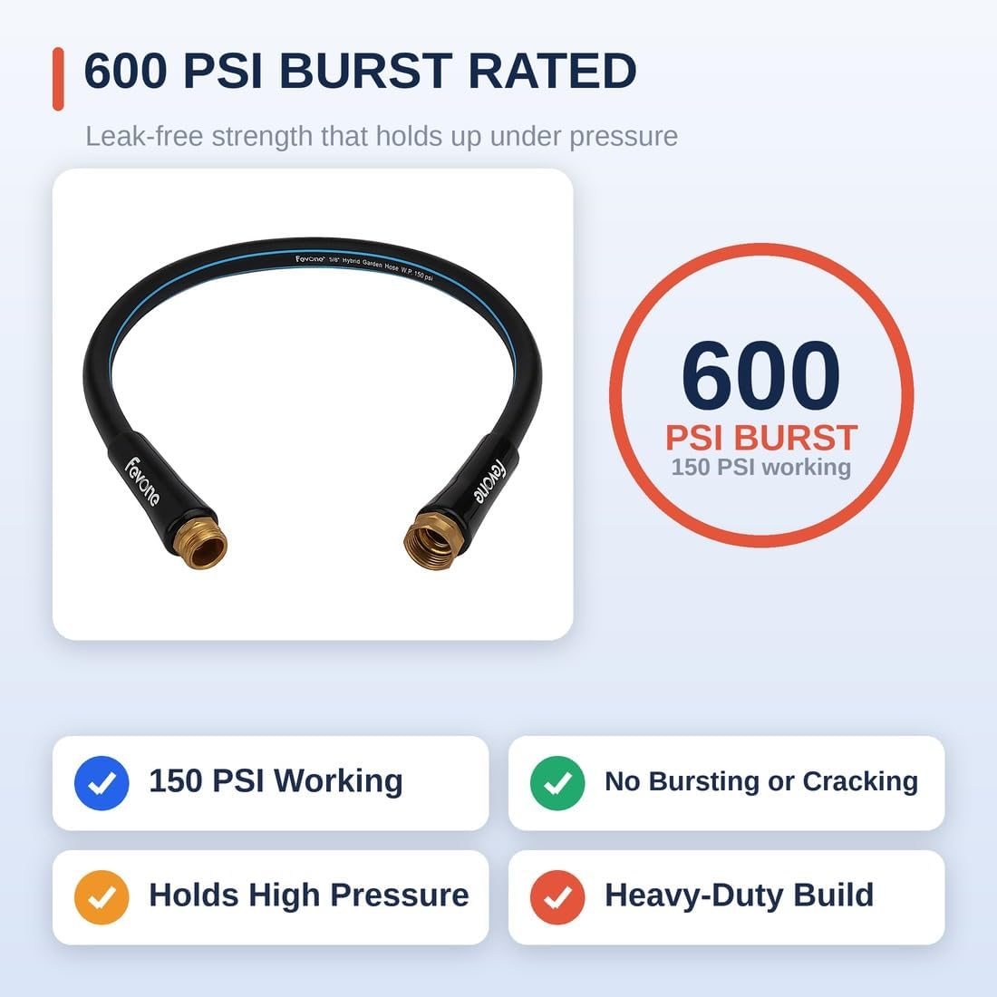 6 ft Lead-In Garden Hose, Hose Reel Leader Hose