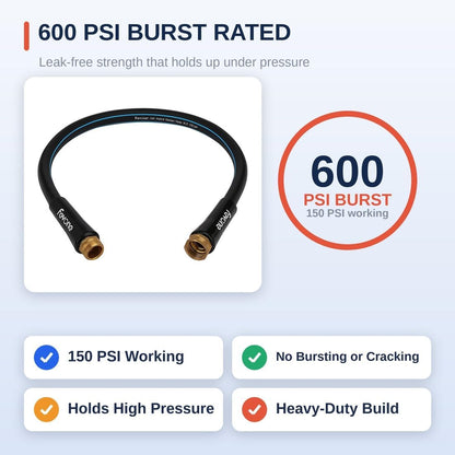 6 ft Lead-In Garden Hose, Hose Reel Leader Hose