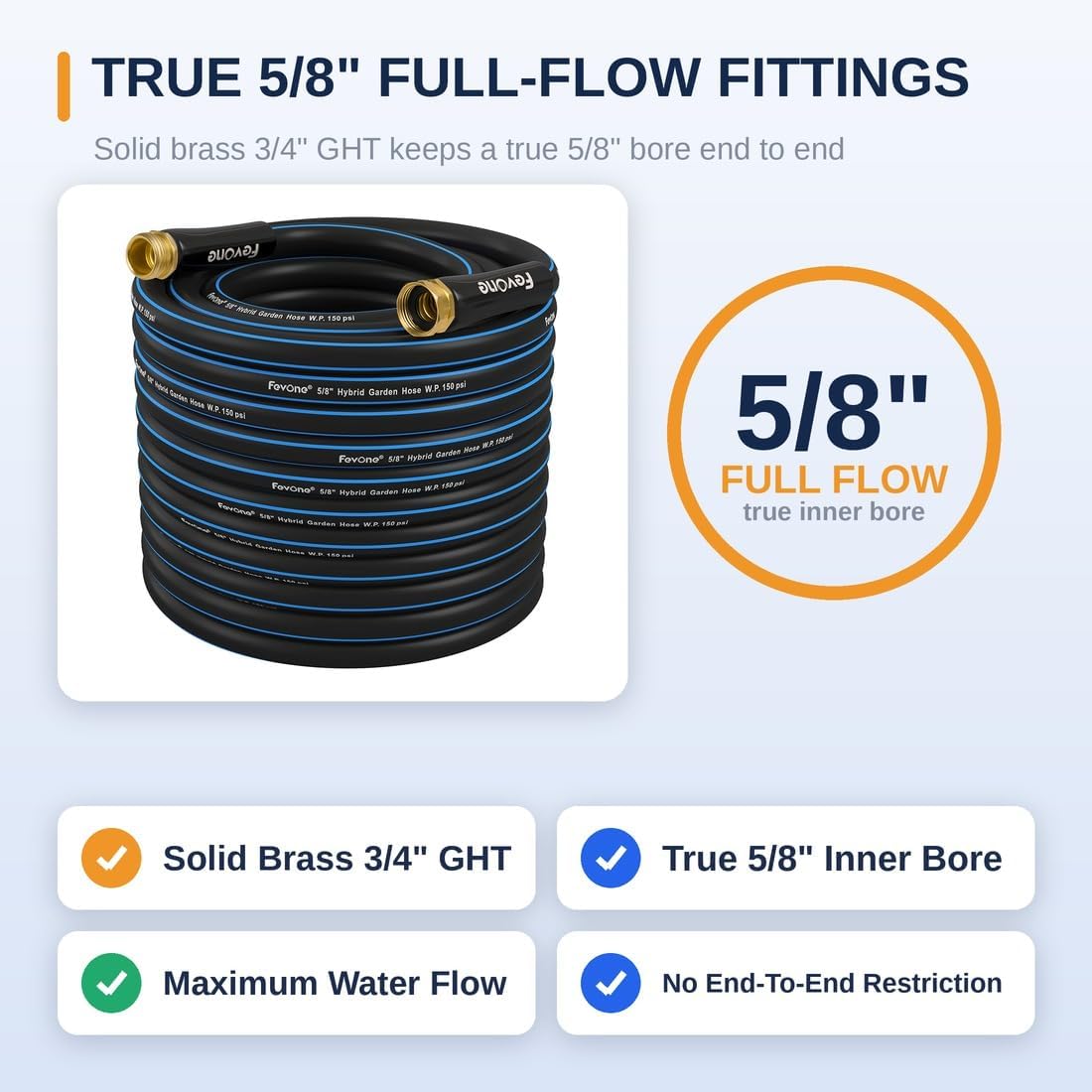 6 ft Lead-In Garden Hose, Hose Reel Leader Hose