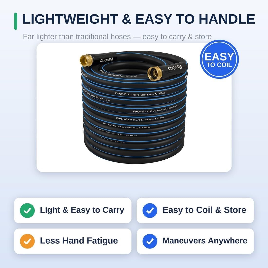 6 ft Lead-In Garden Hose, Hose Reel Leader Hose
