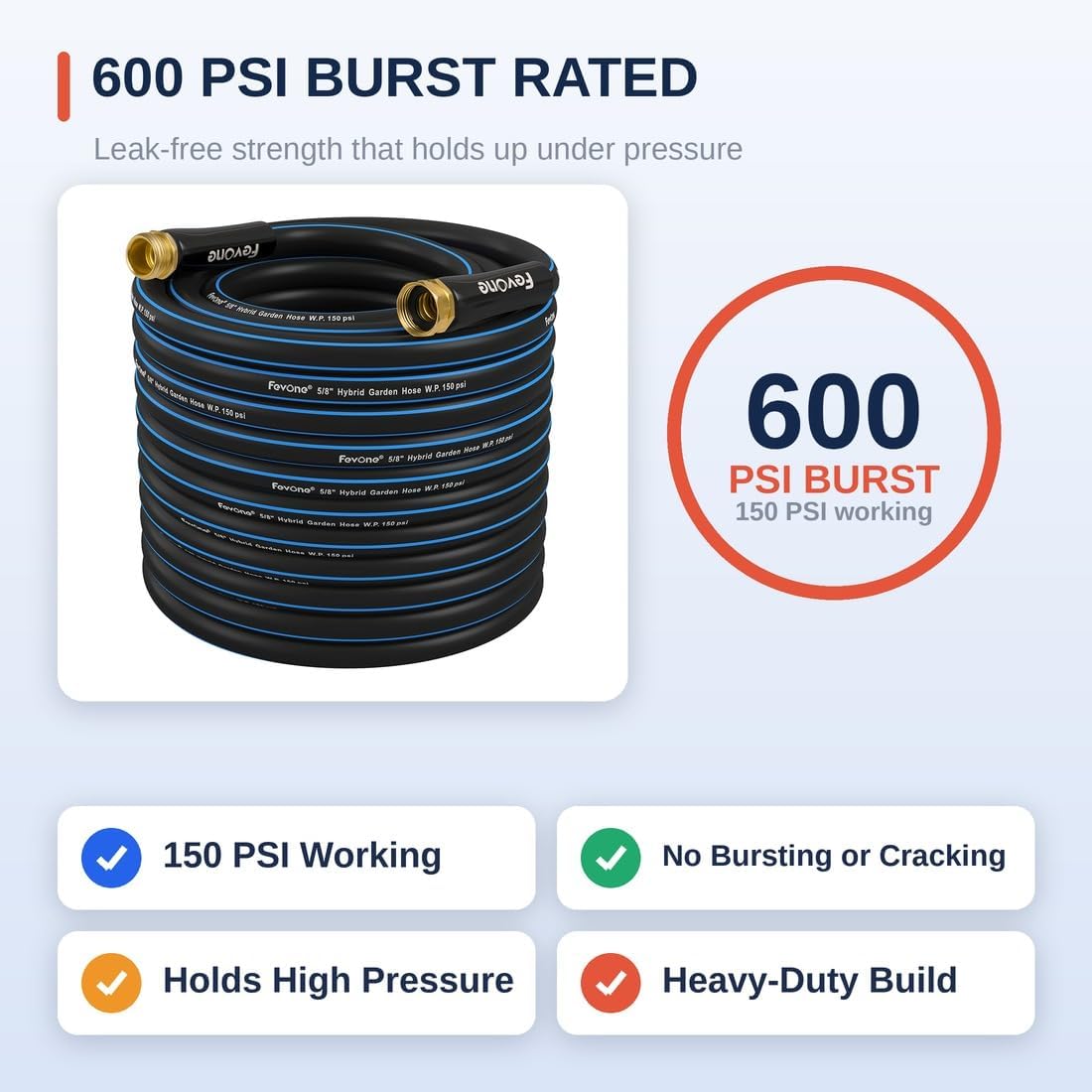 6 ft Lead-In Garden Hose, Hose Reel Leader Hose