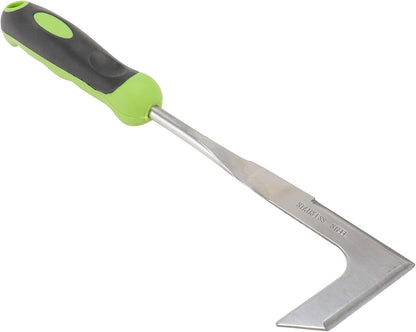 Manual Weeder Garden Tool L-Shaped Stainless Steel Crack Weeding Device for Patio and Lawn Care Sturdy Hand Weeding Tool for Outdoor Garden Maintenance