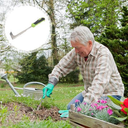 Manual Weeder Garden Tool L-Shaped Stainless Steel Crack Weeding Device for Patio and Lawn Care Sturdy Hand Weeding Tool for Outdoor Garden Maintenance