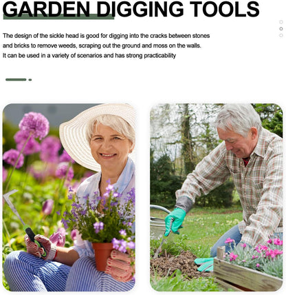 Manual Weeder Garden Tool L-Shaped Stainless Steel Crack Weeding Device for Patio and Lawn Care Sturdy Hand Weeding Tool for Outdoor Garden Maintenance
