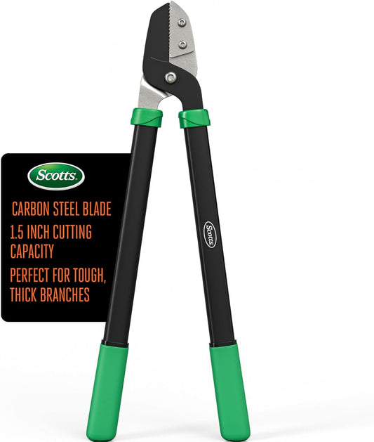 21 in. Anvil Lopper – Heavy-Duty Branch Cutter with Teflon-Coated Carbon Steel Blade, 1.5 in. Cutting Capacity, and Comfort Grip Handles, for Dry, Hard, Thick Branches