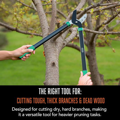 21 in. Anvil Lopper – Heavy-Duty Branch Cutter with Teflon-Coated Carbon Steel Blade, 1.5 in. Cutting Capacity, and Comfort Grip Handles, for Dry, Hard, Thick Branches