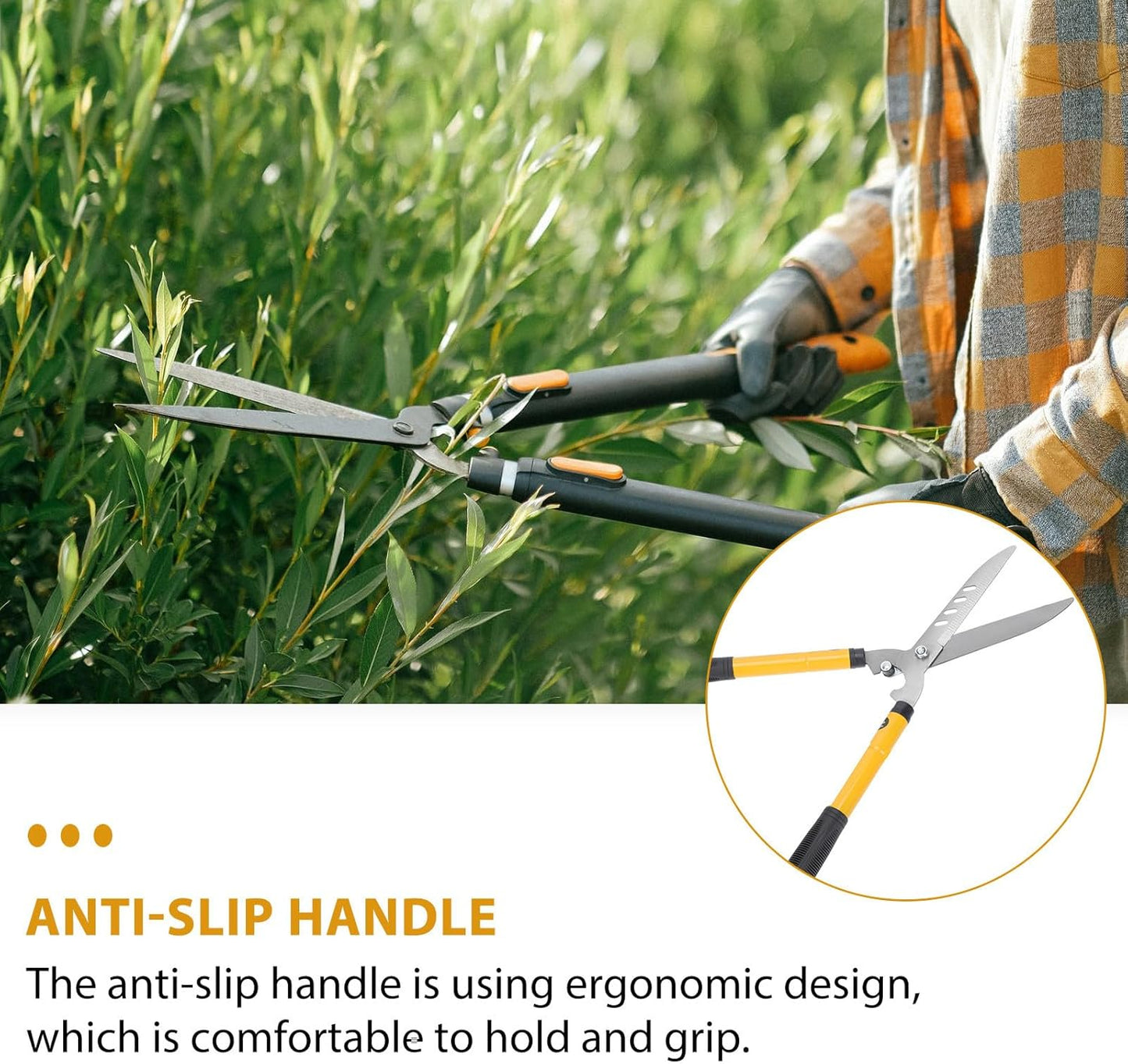 Garden Pruning Shear with Telescopic Handle, Outdoor Branch Cutter, Professional Gardening Lopper for Tree and Shrub Trimming, 1pcs Sturdy Hand Tool for Yard Maintenance
