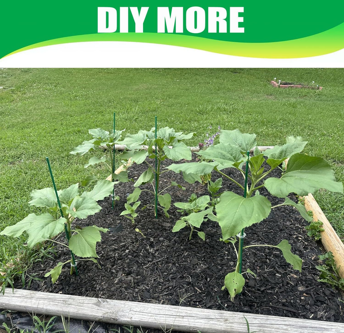 15Set 13.7 Inch Garden Stakes, 48 Pack Tomato Stakes Plastic Coated Metal Plant Sticks DIY 4ft 5ft 6ft 7ft 8ft Stakes Supports for Indoor Outdoor Plants Vegetable