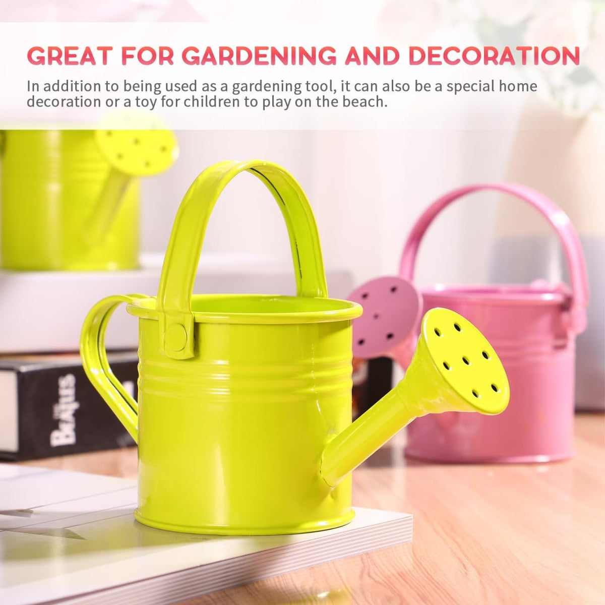 5-Pack Kids Watering Cans Set Mini Garden Watering Pots with Long Spout for Indoor and Outdoor Plants Easy-Grip Handles for Children S Gardening Fun 6.29 X 2.95 X 2.95 Inches