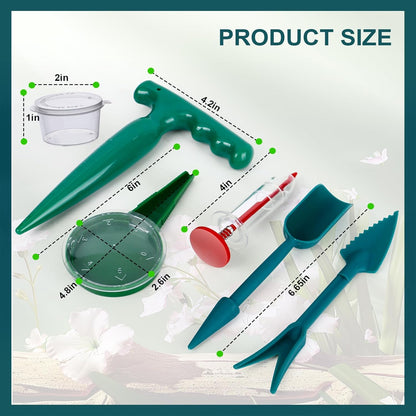 Seed Spreader 4PCS Sowing Seeds Dispenser Set Mini Seed Dispenser for Small Seeds Handheld Seed Planter Tool Seed Dibber Multifunctional Seed Spacer Gardening Tools