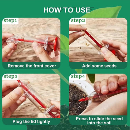 Seed Spreader 4PCS Sowing Seeds Dispenser Set Mini Seed Dispenser for Small Seeds Handheld Seed Planter Tool Seed Dibber Multifunctional Seed Spacer Gardening Tools