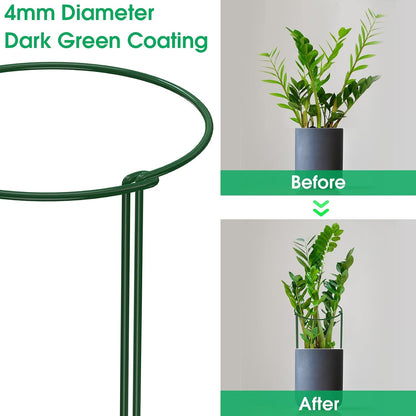 10 Pack Peony Cages and Supports, Plant Support Stakes, 24" x 10"
