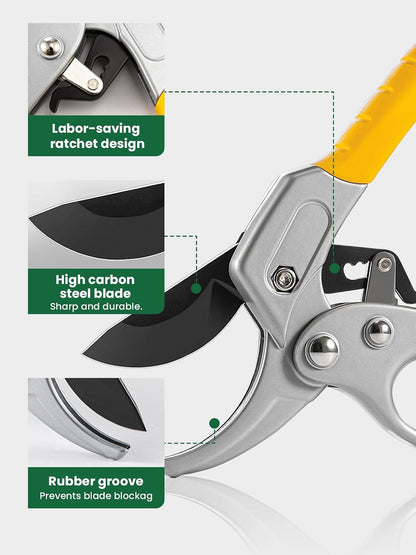 3 Packs 6.5 Inch Pruning Shears Gardening Hand Pruning Snips Gardening Scissors with Straight Stainless Steel Precision Blades