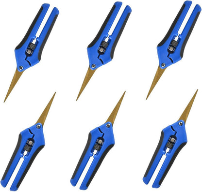 3 Packs 6.5 Inch Pruning Shears Gardening Hand Pruning Snips Gardening Scissors with Straight Stainless Steel Precision Blades
