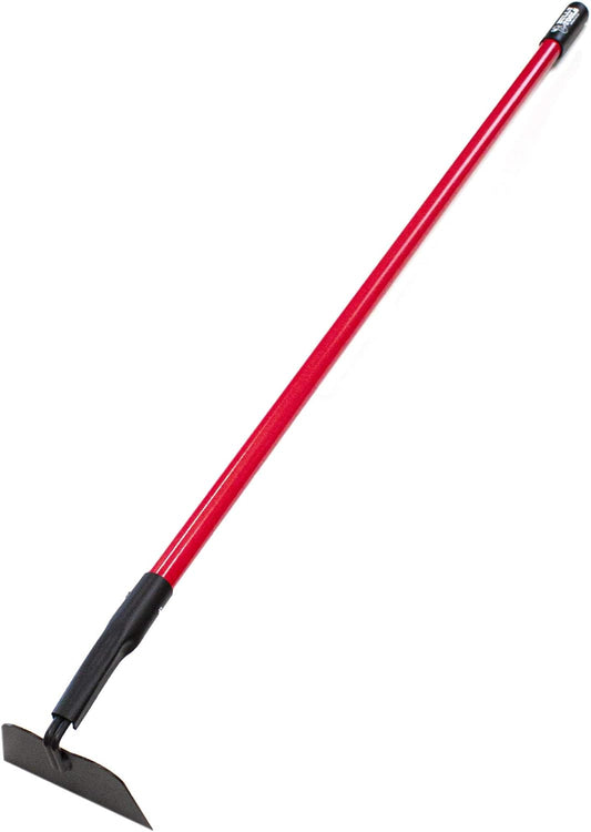 12-Gauge Garden Hoe for Gardening, Heavy Duty Draw Hoe for Weeding, Cultivating and Turning Soil, 58" Fiberglass Long Handle Weed Puller Tool, Garden Tools 100% Made in USA
