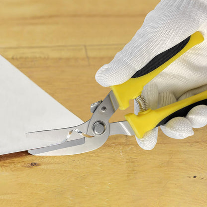 BOOSDEN Household Shears, Metal Sheet Cutters,Sharp Wire Cutters,Tin Snips Cut Tin,Metal Cutter,8 inch Pruning scissors Garden Scissors with Stainless Steel Blades
