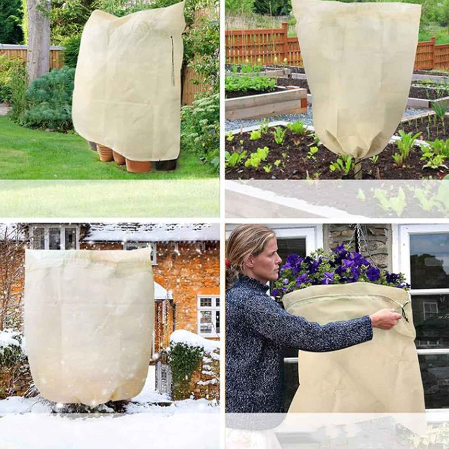 Winter Plant Cover, Winter Heat Preservation Cold Protection Floating Row Cover Plant Protection Cover Frost Cloth Blanket for Cold Weather Vegetables Fruit Tree (80 * 120 Shrinkage)