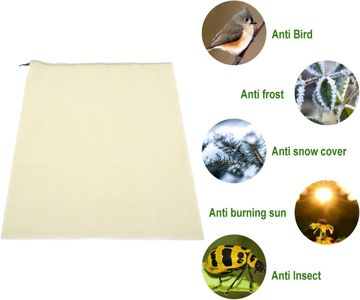 Winter Plant Cover, Winter Heat Preservation Cold Protection Floating Row Cover Plant Protection Cover Frost Cloth Blanket for Cold Weather Vegetables Fruit Tree (80 * 120 Shrinkage)