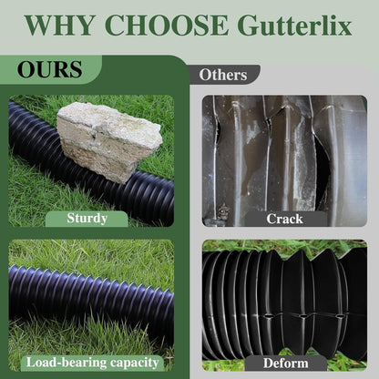Gutterlix 2 Pack Flexible Gutter Downspout Extensions Extendable from 21" to 67", Downspout Extender Comes with Adapters, Thickened Down spout Drain Extension for Rainwater Drainage(Brown)