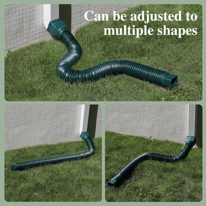 Gutterlix 2 Pack Flexible Gutter Downspout Extensions Extendable from 21" to 67", Downspout Extender Comes with Adapters, Thickened Down spout Drain Extension for Rainwater Drainage(Brown)