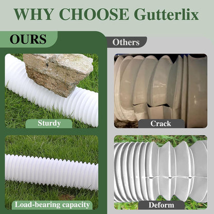 Gutterlix 2 Pack Flexible Gutter Downspout Extensions Extendable from 21" to 67", Downspout Extender Comes with Adapters, Thickened Down spout Drain Extension for Rainwater Drainage(Brown)
