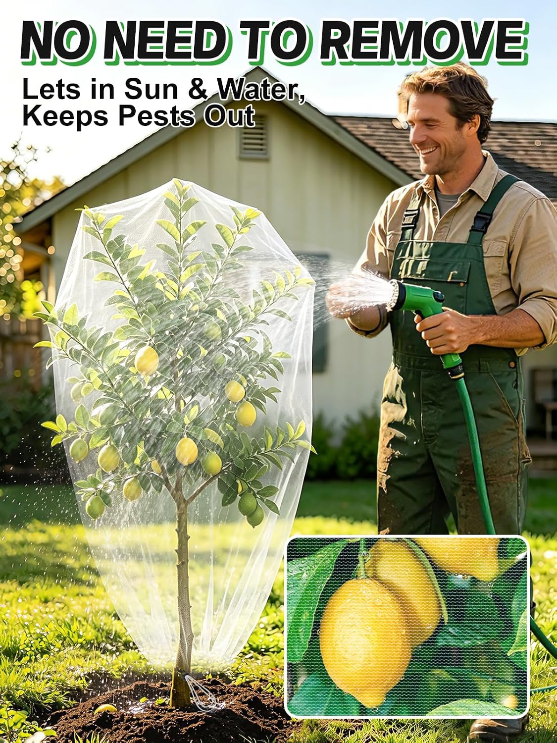 6pcs 2.6ft x 3.3ft Insect Bird Netting for Garden - Ultra-Fine Blueberry Bush Netting Cover with Drawstring for Garden Protection Flower Tomato, Plant Protectors from Animals