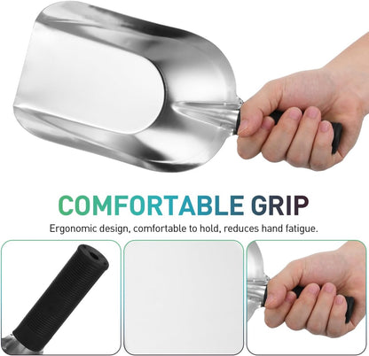 Garden Hand Trowel Stainless Steel Garden Scooper Lightweight Ergonomic Shovel for Digging Transplanting Weeding Planting Indoor Outdoor Container Gardening