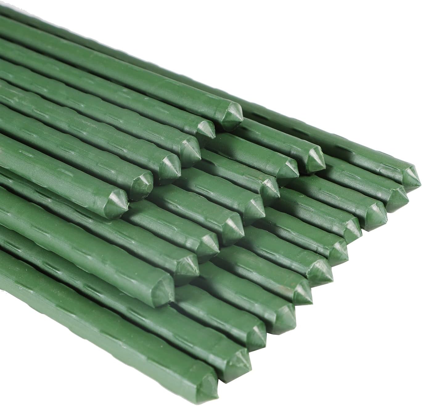 Garden Stakes, 57 Inch (Approx 5Ft) Steel Plant Tomato Stakes, 25 Pack
