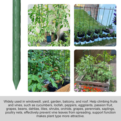Garden Stakes, 57 Inch (Approx 5Ft) Steel Plant Tomato Stakes, 25 Pack