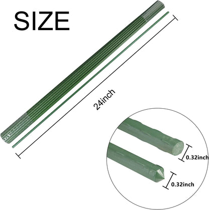 Garden Stakes, 57 Inch (Approx 5Ft) Steel Plant Tomato Stakes, 25 Pack
