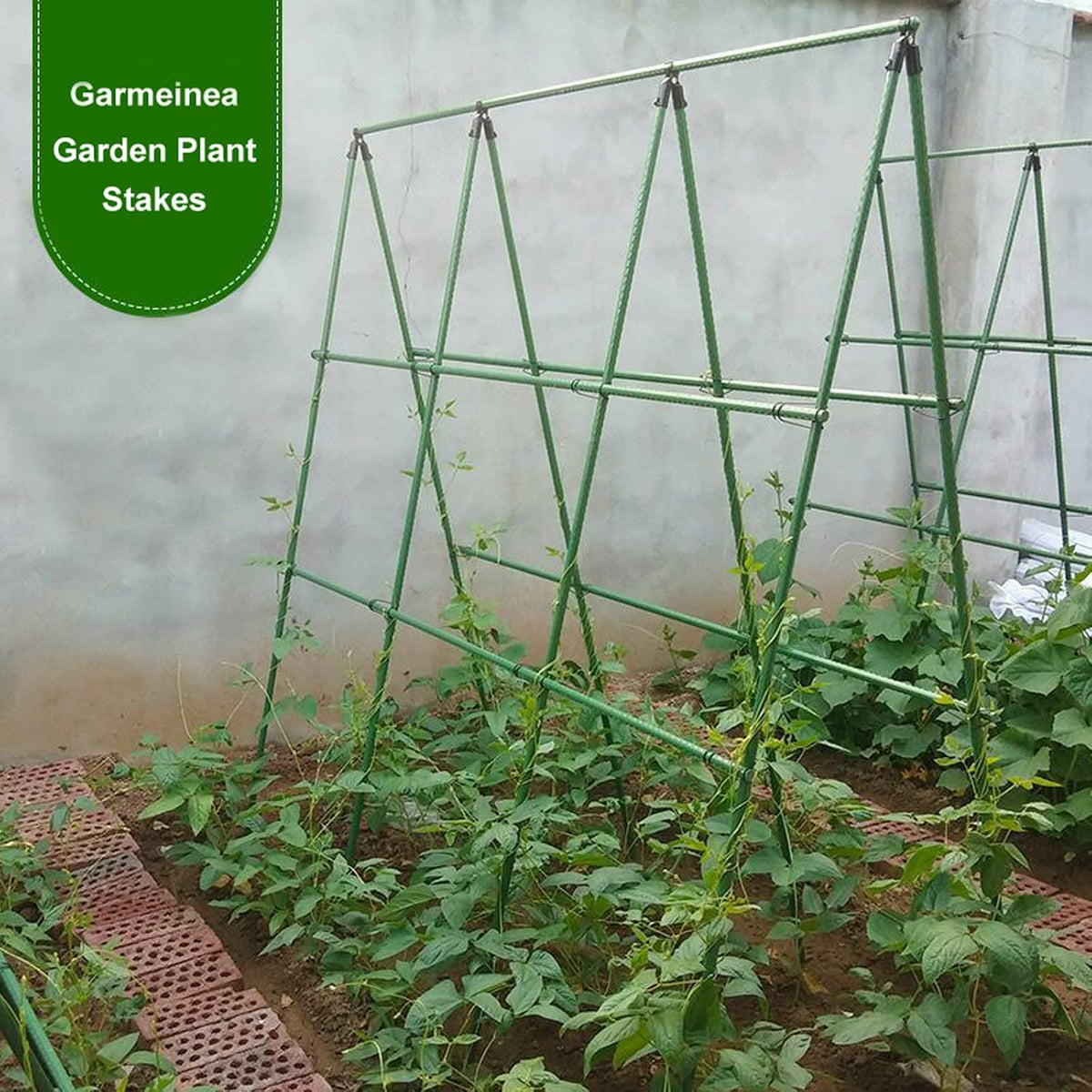 Garden Stakes, 57 Inch (Approx 5Ft) Steel Plant Tomato Stakes, 25 Pack