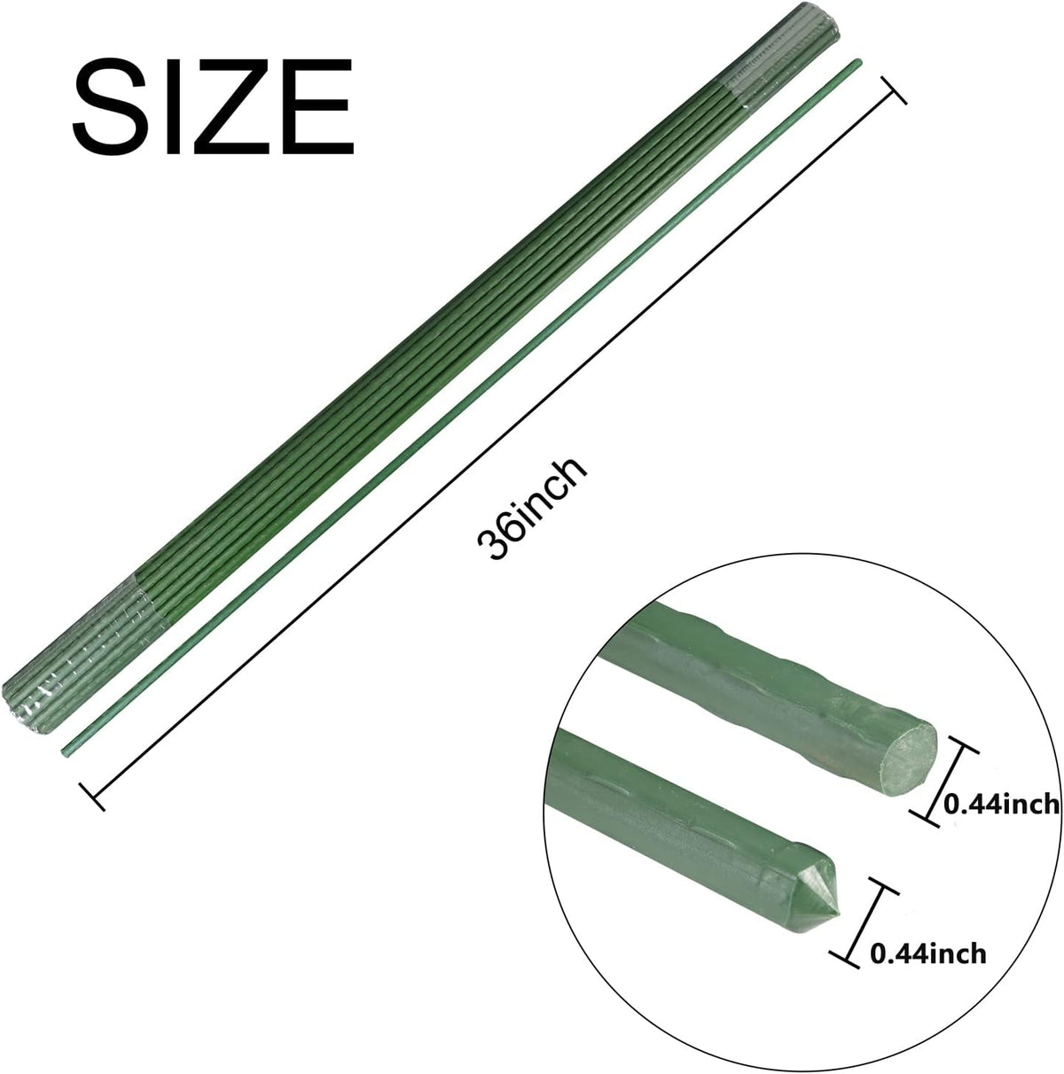 Garden Stakes, 57 Inch (Approx 5Ft) Steel Plant Tomato Stakes, 25 Pack
