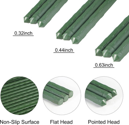 Garden Stakes, 57 Inch (Approx 5Ft) Steel Plant Tomato Stakes, 25 Pack