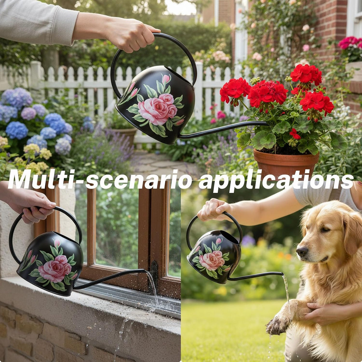 Metal Small Watering Can for Indoor Outdoor Plants, Pretty Water Cans