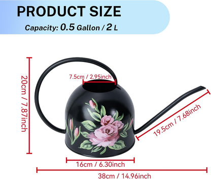 Metal Small Watering Can for Indoor Outdoor Plants, Pretty Water Cans