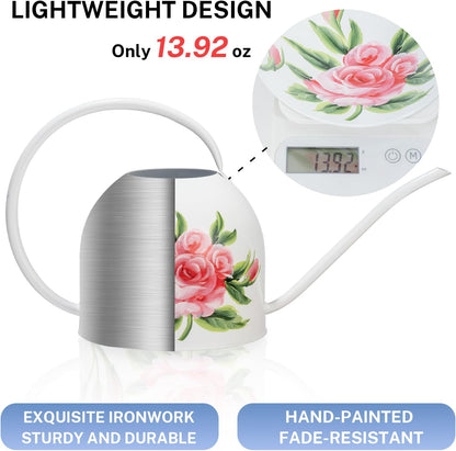 Metal Small Watering Can for Indoor Outdoor Plants, Pretty Water Cans