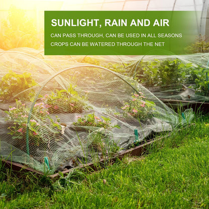 10 x 50FT Garden Netting, Plant Covers Durable Ultra Fine Mesh Protection, Garden Plant Row Cover, Raised Bed Barrier Screen Protection Net Cover for Plant Vegetable Fruit Flower