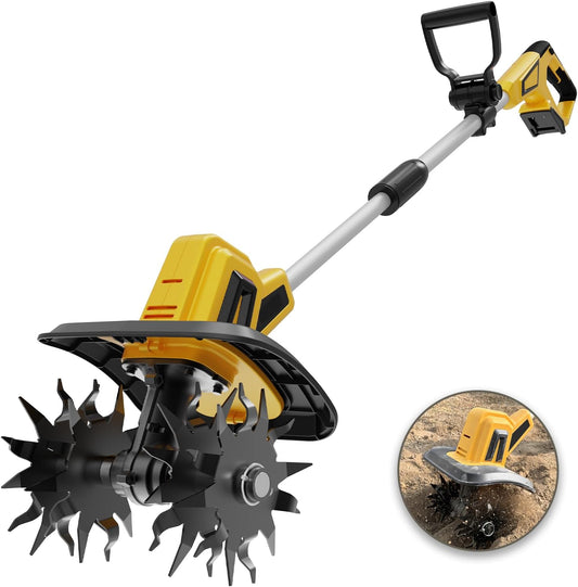 Cordless Garden Tiller Cultivator Compatible with Dewalt 20V Max Battery