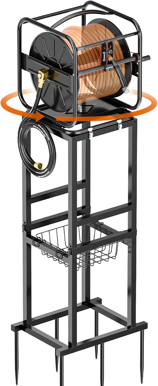 Garden Water Hose Reel,100-200FT Capacity for Yard, Farm & Ranch