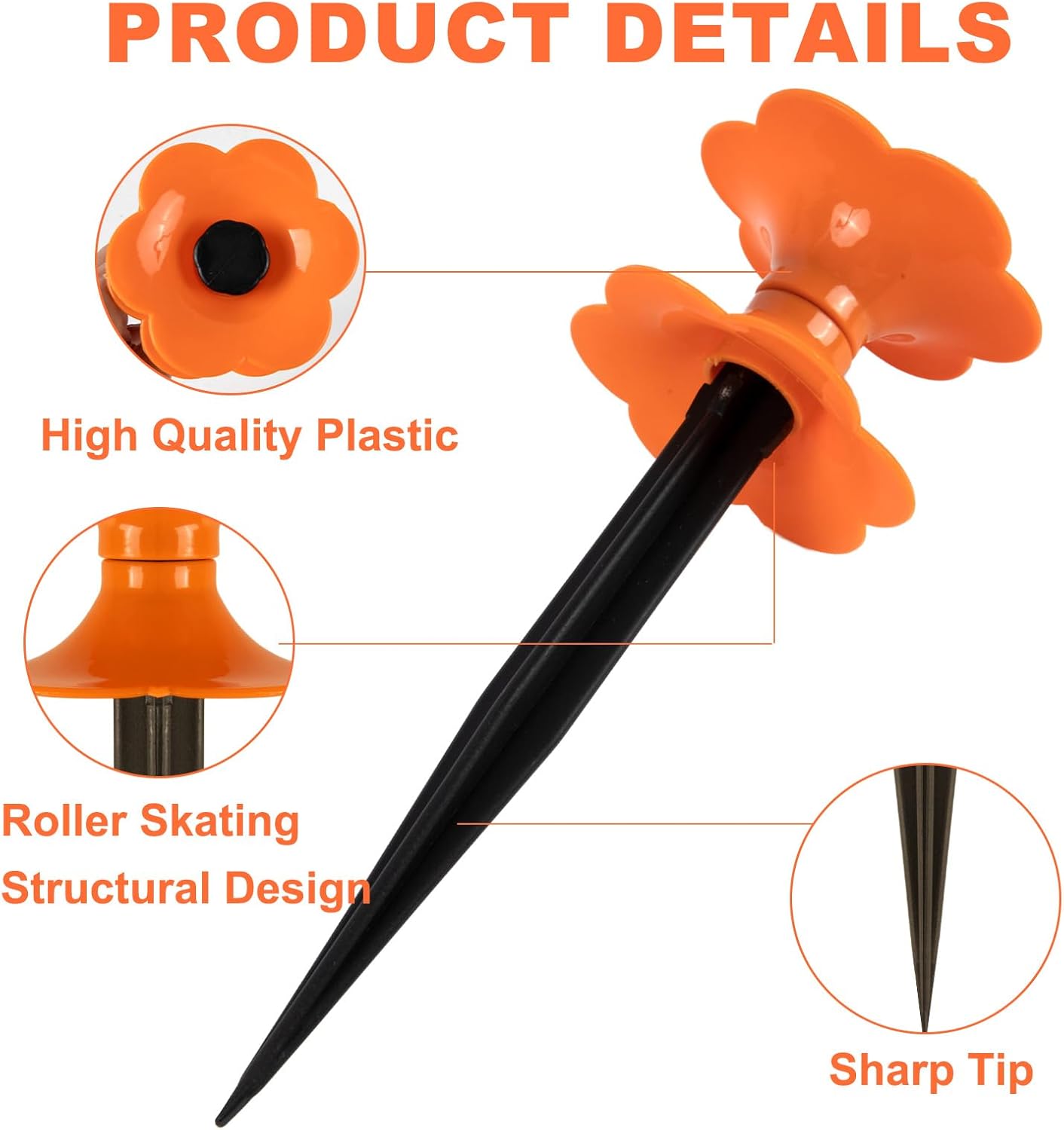 2-Pack Garden Hose Guide,10" Heavy Duty ABS Stake for Yard Lawn Patio