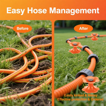 2-Pack Garden Hose Guide,10" Heavy Duty ABS Stake for Yard Lawn Patio