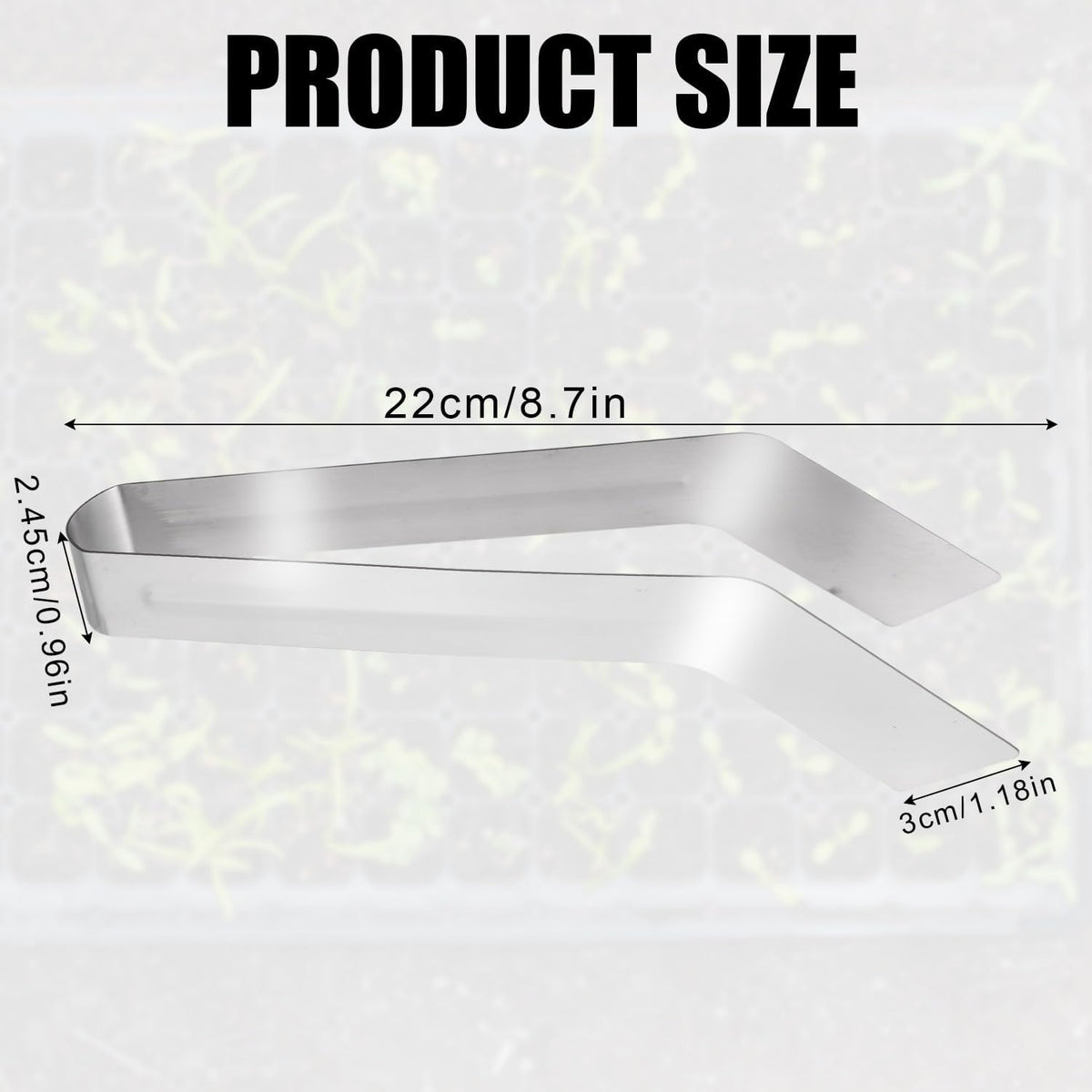 Seedling Transplant Tong, 8.86 Inch Stainless Steel Plants Transplant Tong Seedling Removal Tong Gardening Transplant Tong Garden Tong Gardening Supplies