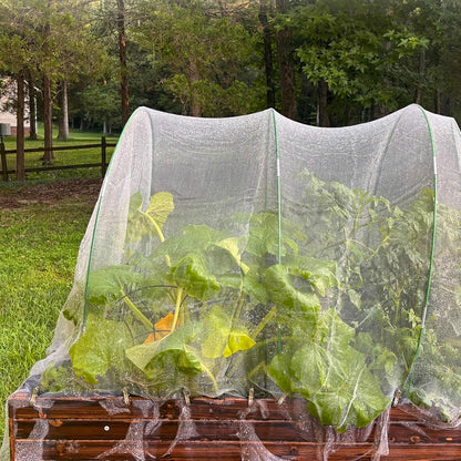 Garden Hoops and Netting Bundle kit, 40pcs Row Cover Hoops with 10x33ft Fine Mesh Netting