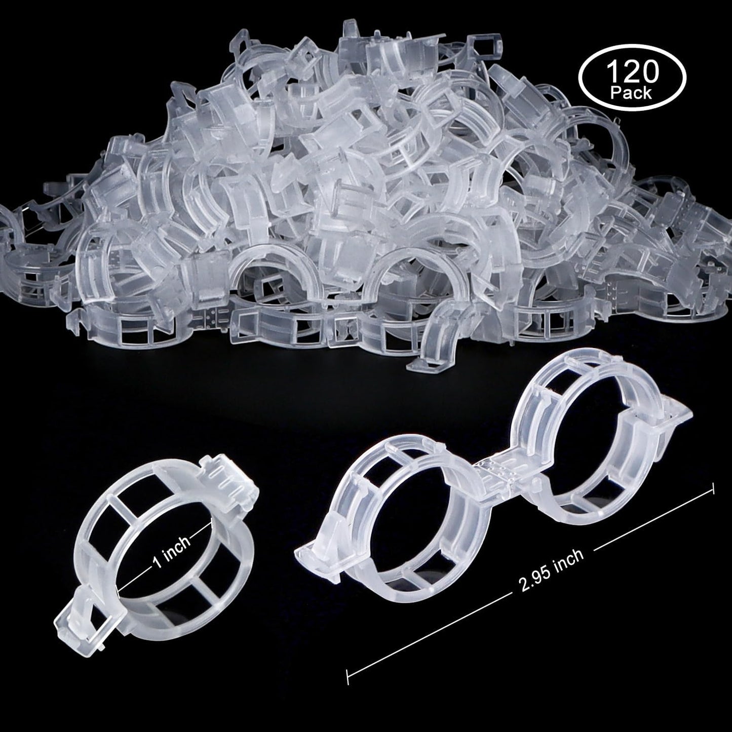 120Pcs Plant Support Clips, Plastic Trellis Plant Support Clips for Support