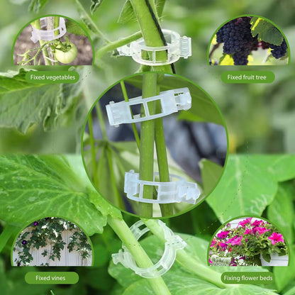 120Pcs Plant Support Clips, Plastic Trellis Plant Support Clips for Support