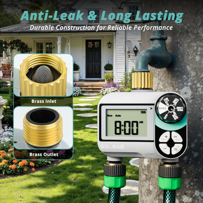 Brass Sprinkler Timer, Programmable Water Hose Timer for Garden Hose