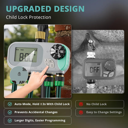 Brass Sprinkler Timer, Programmable Water Hose Timer for Garden Hose