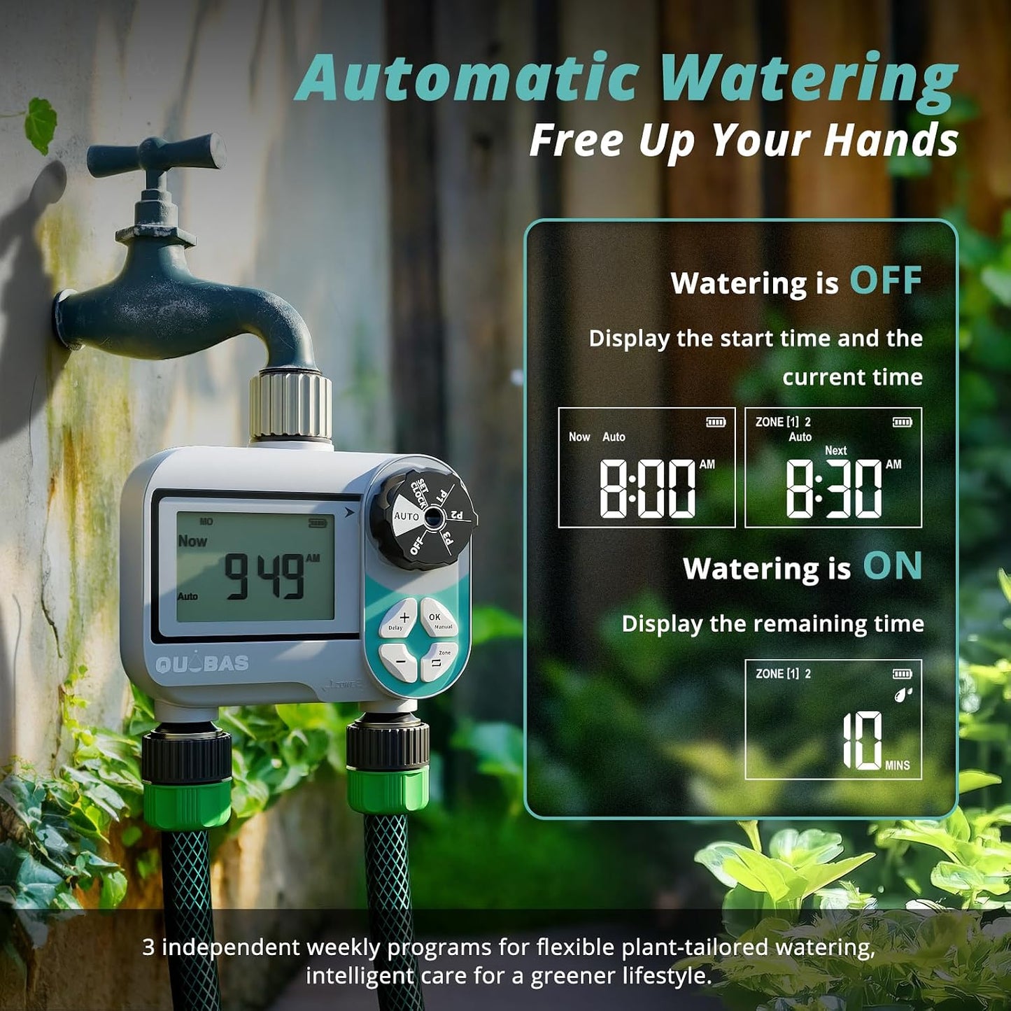 Brass Sprinkler Timer, Programmable Water Hose Timer for Garden Hose