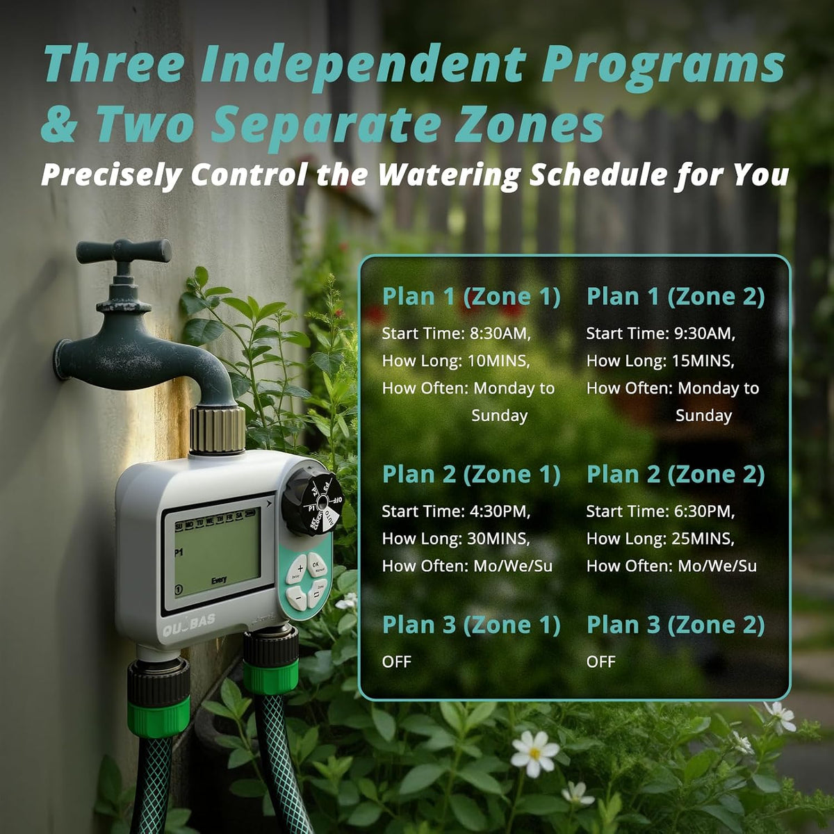 Brass Sprinkler Timer, Programmable Water Hose Timer for Garden Hose