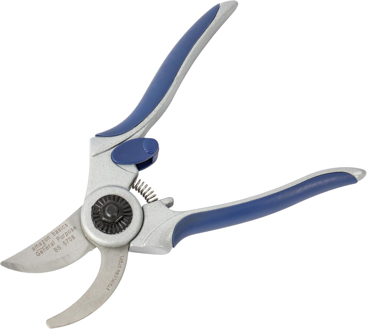 Professional Bypass Pruning Shears, Lightweight Garden Clippers for Cutting Flowers, Trimming Plants, 7-inch Steel Garden Scissors, Blue